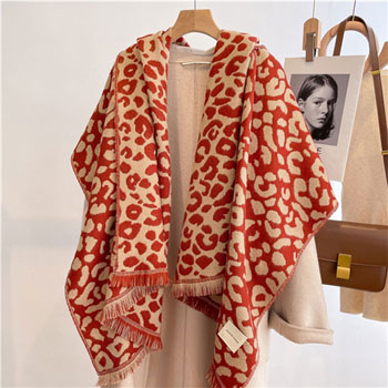 Cashmere like classic womens leopard like cashmere brushed warm scarves wholesale
