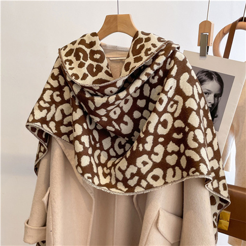 Cashmere like classic womens leopard like cashmere brushed warm scarves wholesale