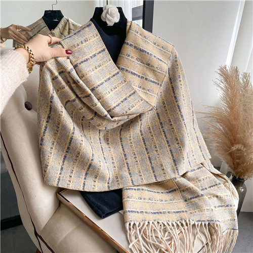 Double sided stripe versatile shawl womens english autumn and winter scarf
