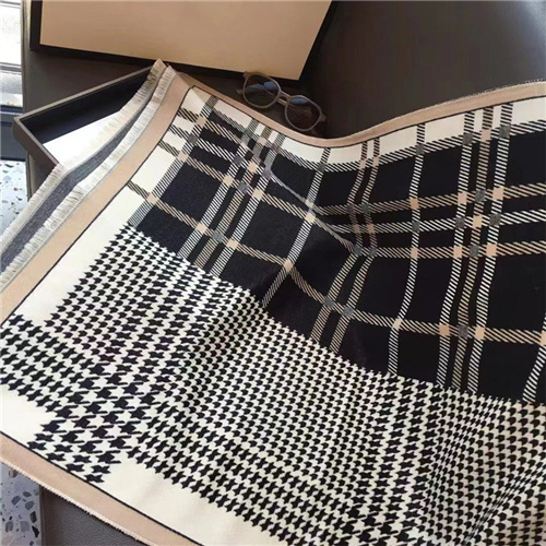 Wholesale of warm scarves with cashmere like double faced shawl and thousand bird pattern