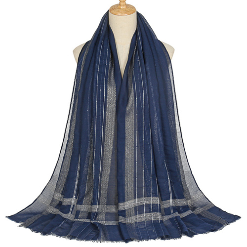 Wholesale of new womens shawl polyester plus sequins plain colored long towel