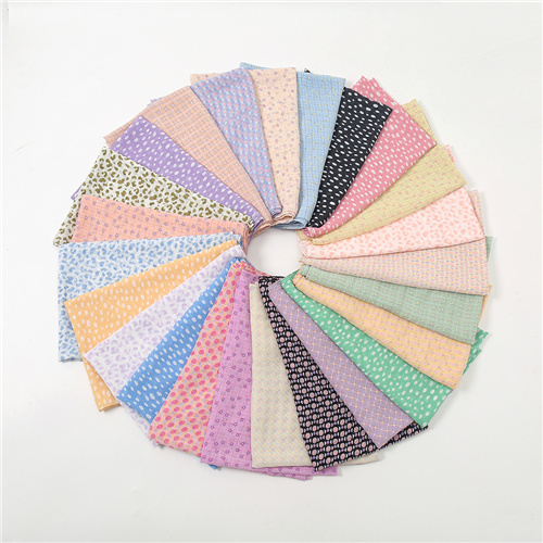 Printed pearl chiffon scarf candy color geometric floral scarf womens hood