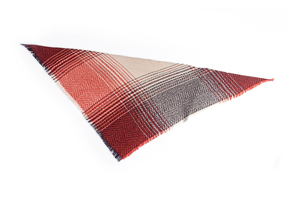 Autumn and winter 2022 herringbone pattern small grid spiked square scarf split triangular scarf scarf