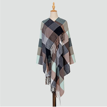 Checked scarf warm thickened classic British wool cashmere scarf mens scarf wholesale