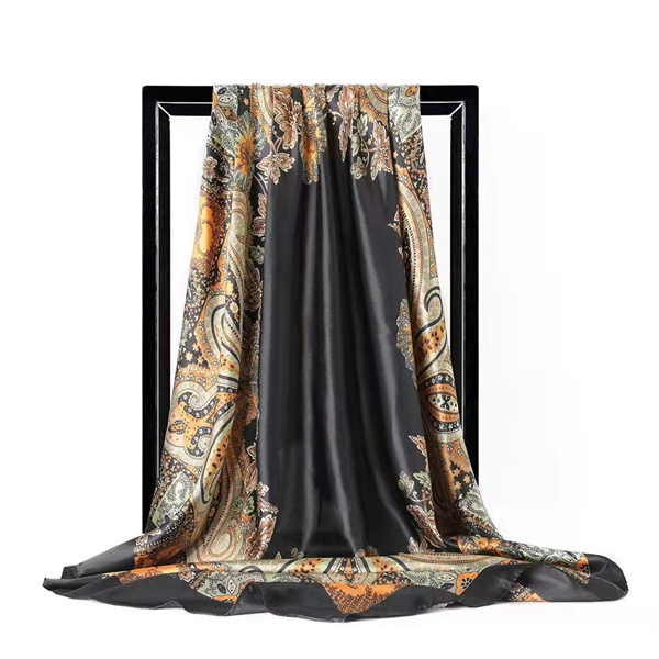 Hot selling big cashew nut color color color printing 90 90 big square scarves wholesale