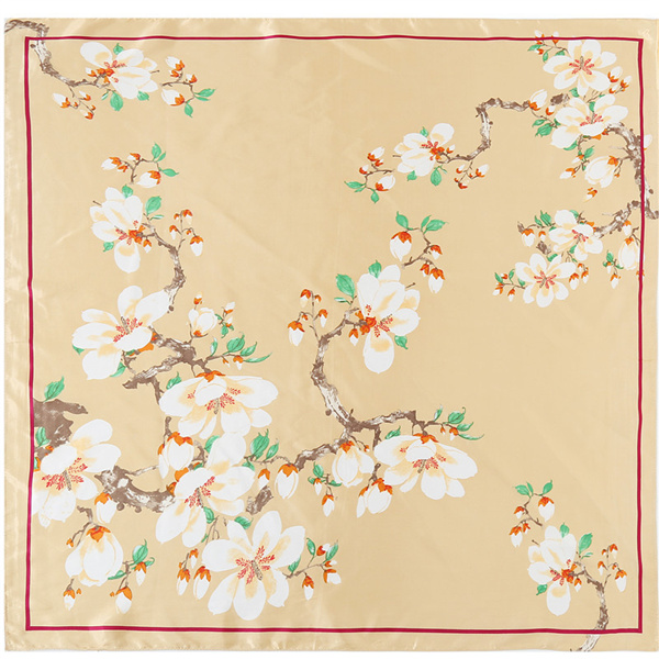 Hot selling big cashew nut color color color printing 90 90 big square scarves wholesale