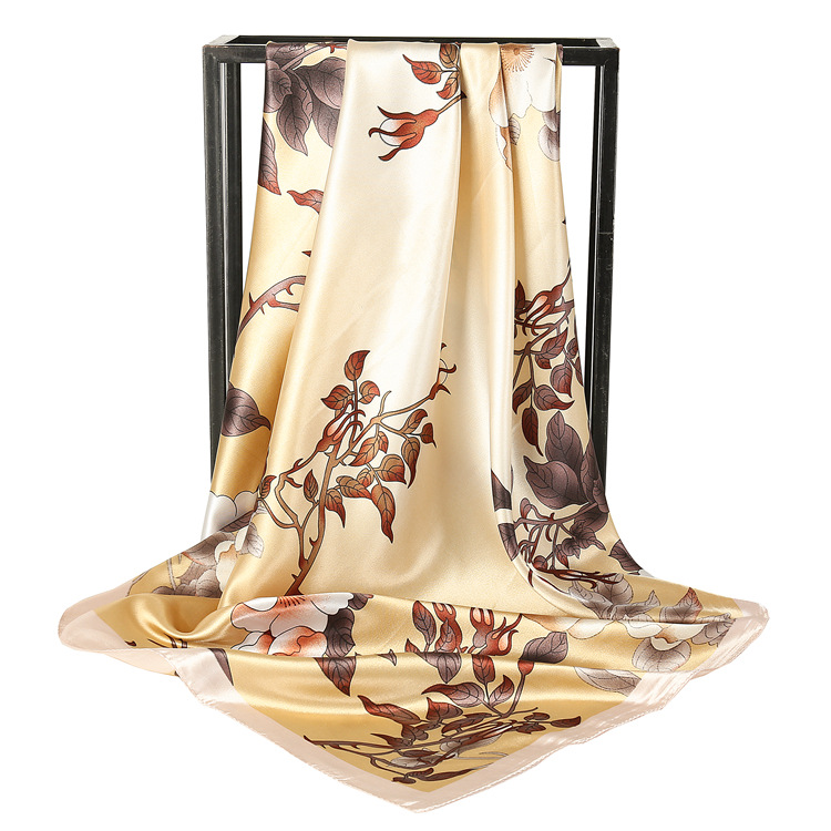 New womens silk scarves imitation silk twill square towels fashion print square towels wholesale