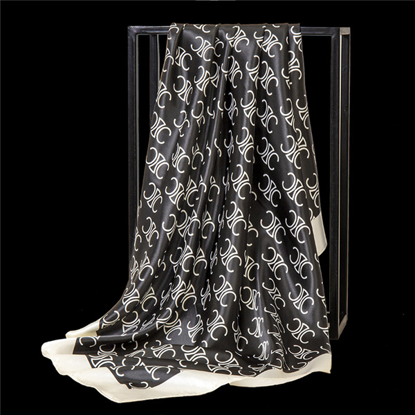 Autumn and winter decorative plain crepe satin 90cm flower scarves small square scarves scarves wholesale