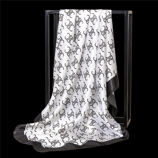 Autumn and winter decorative plain crepe satin 90cm flower scarves small square scarves scarves wholesale