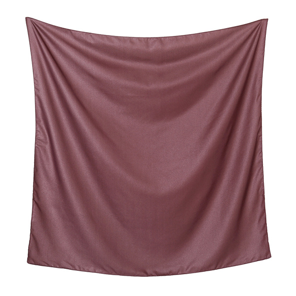 Solid color new style womens head scarf is hot messy and bright silk 110cm large square scarf shawl