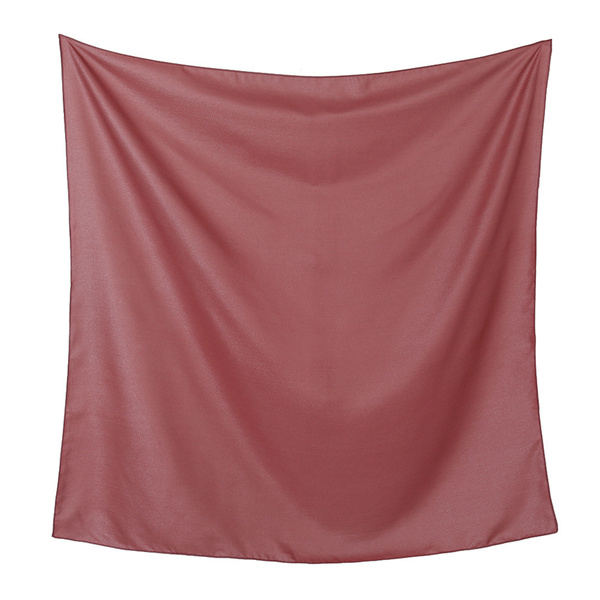 Solid color new style womens head scarf is hot messy and bright silk 110cm large square scarf shawl