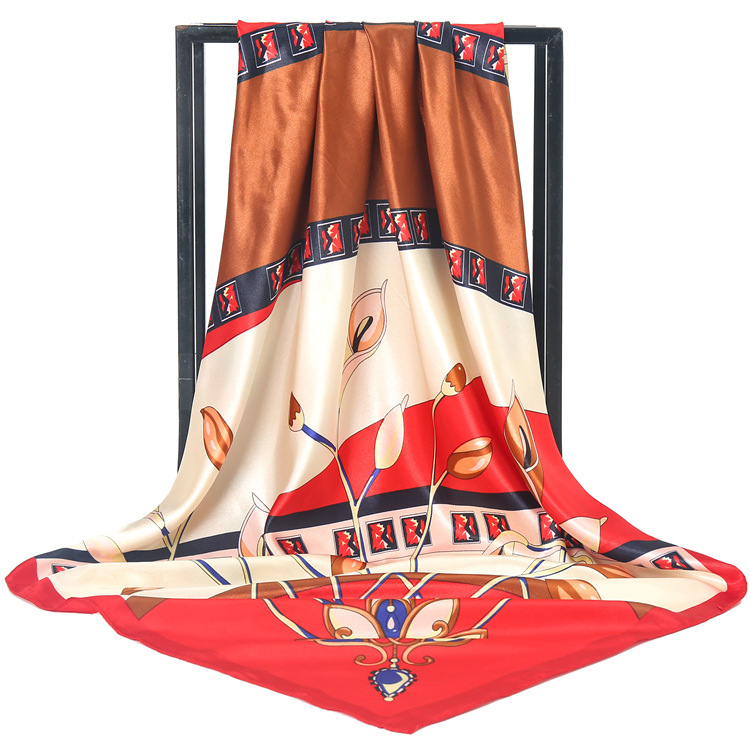 Spring and Autumn New style Square Scarf Simulation Silk Scarf Scarf Shawl Wholesale
