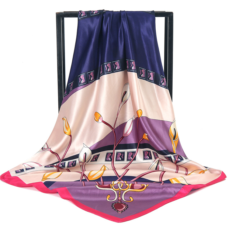 Spring and Autumn New style Square Scarf Simulation Silk Scarf Scarf Shawl Wholesale