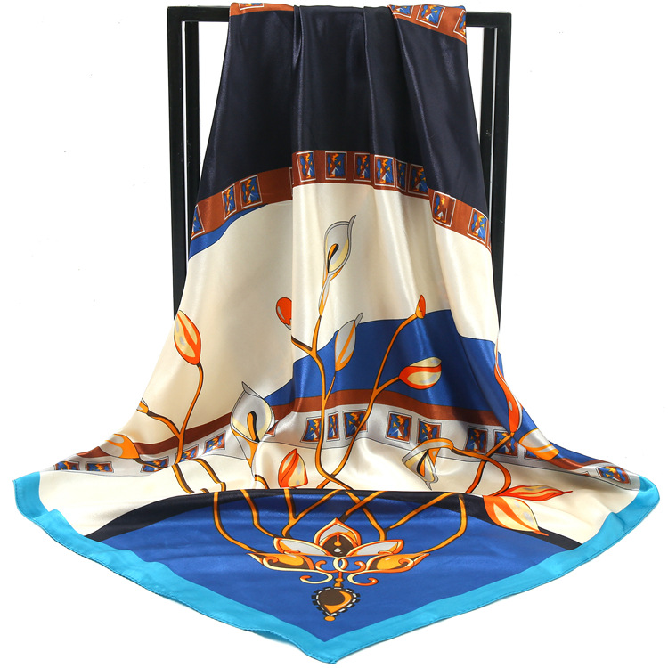 Spring and Autumn New style Square Scarf Simulation Silk Scarf Scarf Shawl Wholesale