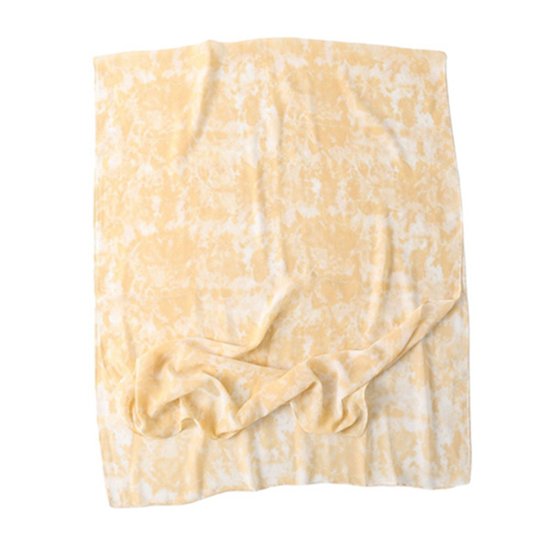 Tie dye chiffon printed scarf gradient pearl chiffon long scarf bag head scarf female factory wholesale