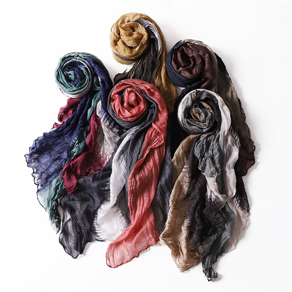 Simple and versatile stitching Bali yarn multi color scarf warm multi purpose shawl factory wholesale