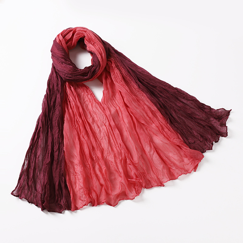 Two color stitching Bali yarn scarf fashion warm shawl female factory wholesale