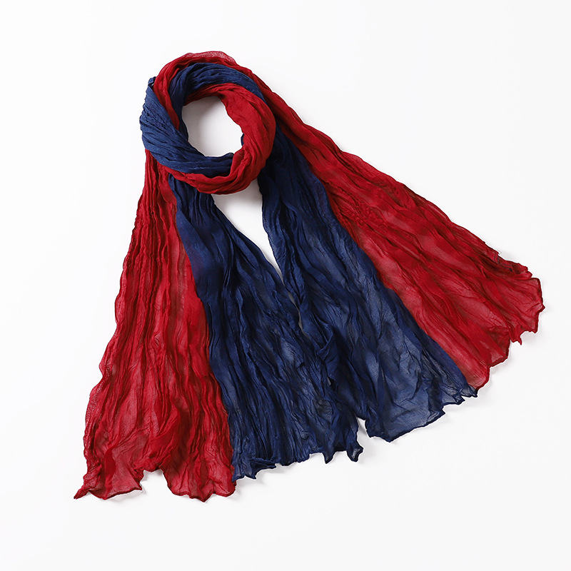 Two color stitching Bali yarn scarf fashion warm shawl female factory wholesale
