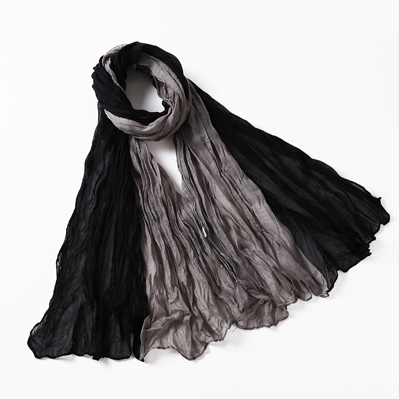 Two color stitching Bali yarn scarf fashion warm shawl female factory wholesale
