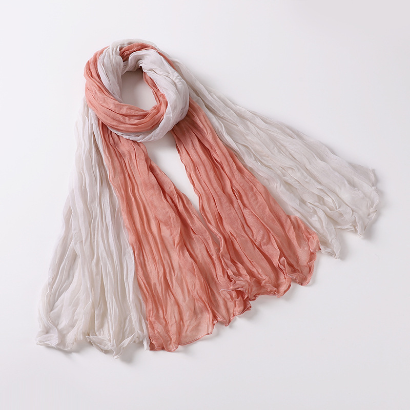Two color stitching Bali yarn scarf fashion warm shawl female factory wholesale