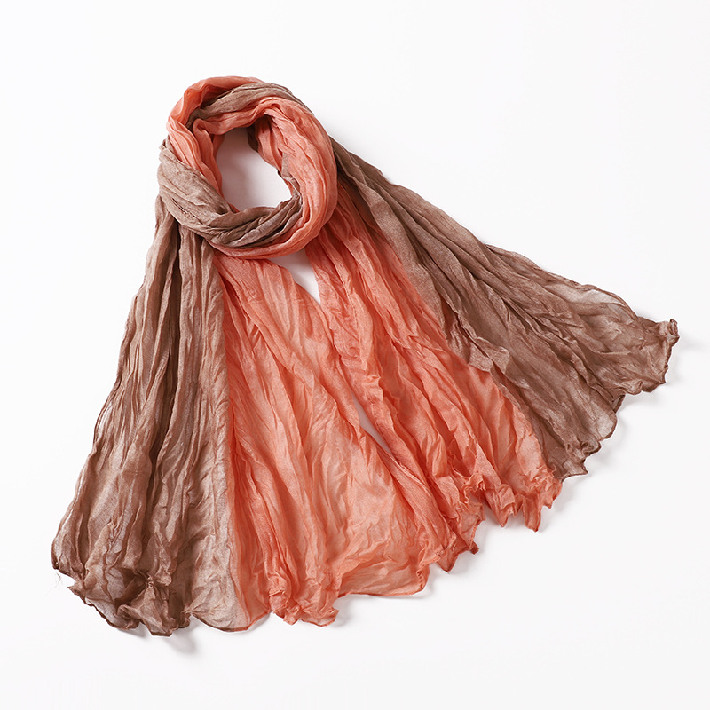 Two color stitching Bali yarn scarf fashion warm shawl female factory wholesale