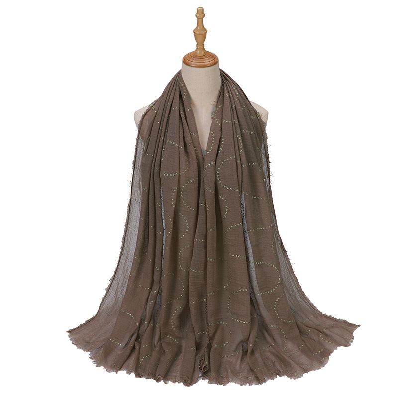 New bronzing scarf multi-color simple stud trim bandana wholesale