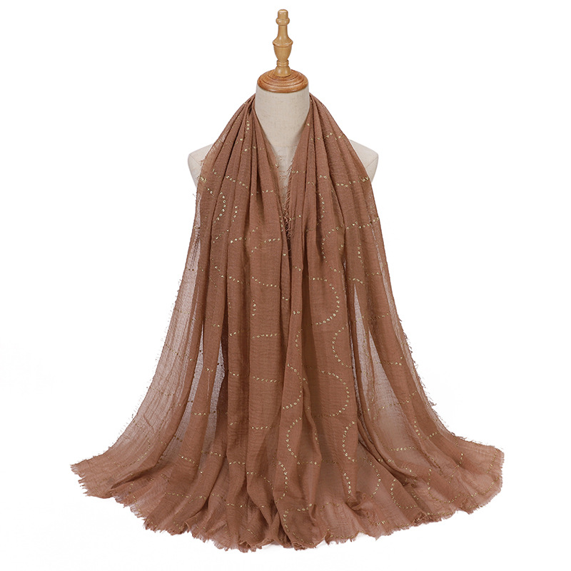 New bronzing scarf multi-color simple stud trim bandana wholesale