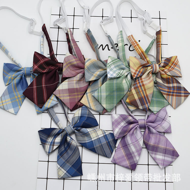 JK collar Plaid uniform college style girls sailor suit bow knot manufacturer spot batch