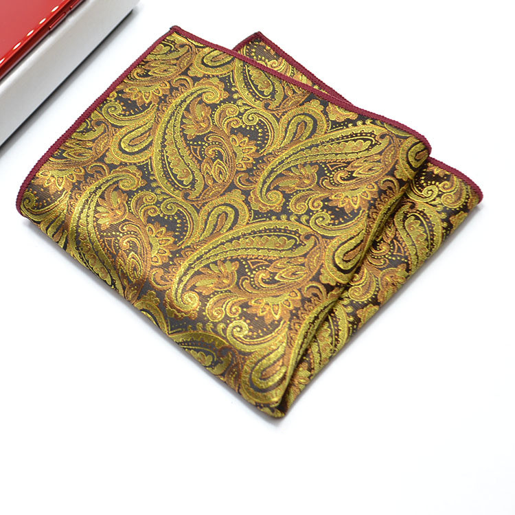 New pocket towel mens small square towel striped chest handkerchief towel spot wholesale sample customization