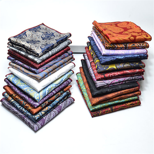 New pocket towel mens small square towel striped chest handkerchief towel spot wholesale sample customization