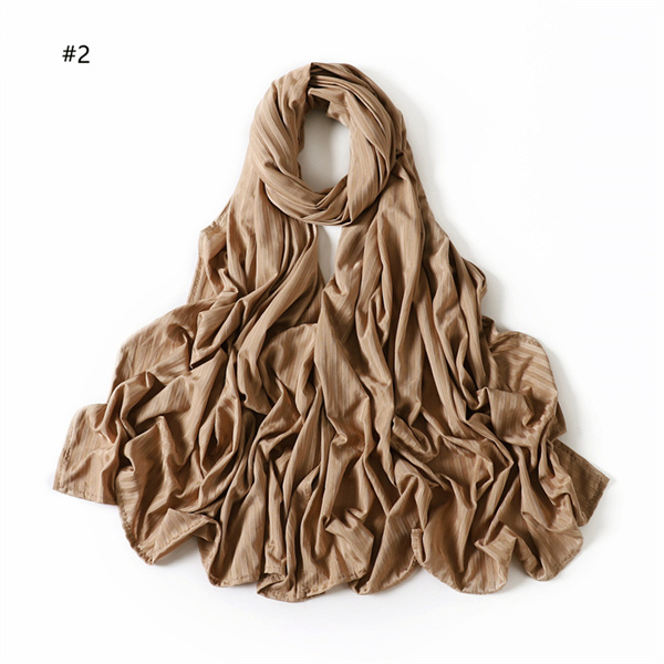 Hot selling monochrome scarf solid color cotton breathable stripe Jersey Scarf wholesale