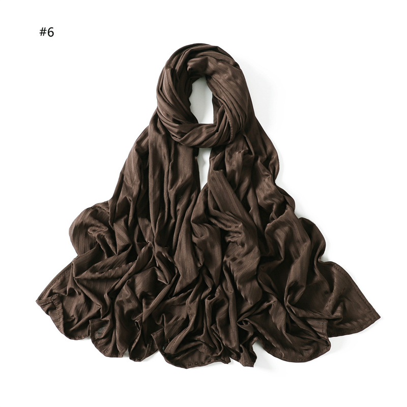 Hot selling monochrome scarf solid color cotton breathable stripe Jersey Scarf wholesale