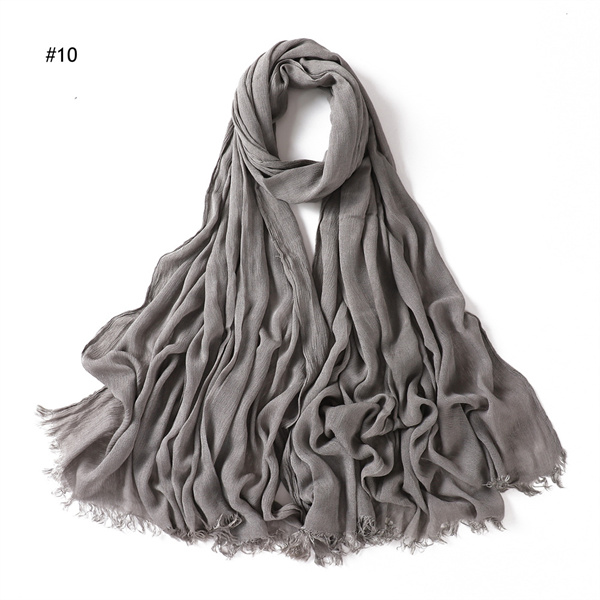 Pleated solid color rayon headband womens breathable soft Scarf 100% rayon wholesale