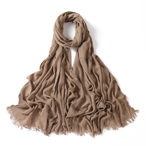 Pleated solid color rayon headband womens breathable soft Scarf 100% rayon wholesale