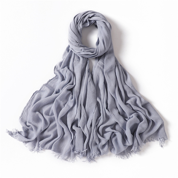 Pleated solid color rayon headband womens breathable soft Scarf 100% rayon wholesale