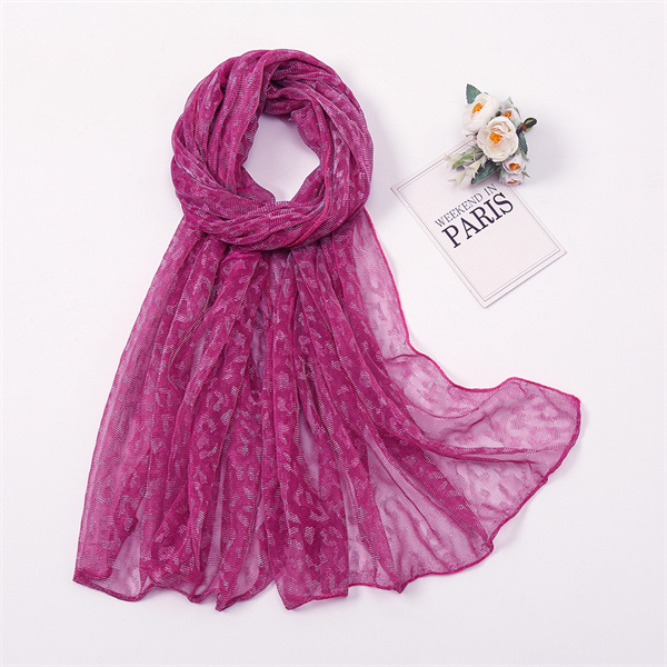 Breathable fashion gold thread nylon scarf monochrome refreshing scarf scarf scarf wholesale