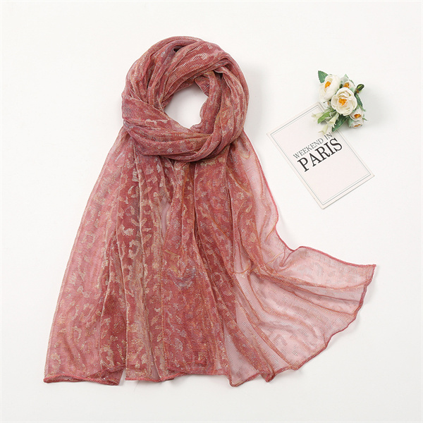 Breathable fashion gold thread nylon scarf monochrome refreshing scarf scarf scarf wholesale