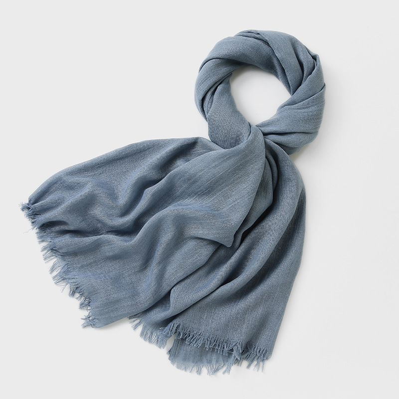 Solid color cotton linen scarf sunscreen silk scarf small Bib beach long square towel wholesale