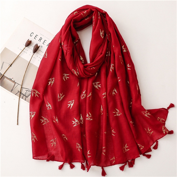 Cotton linen Bali gauze thin pure color versatile scarf silk scarf wholesale