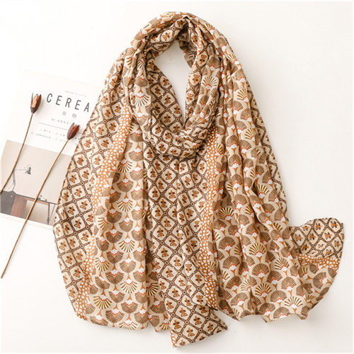 Cotton linen scarves printed scarves shawls wholesale
