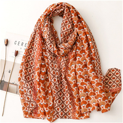 Cotton linen scarves printed scarves shawls wholesale