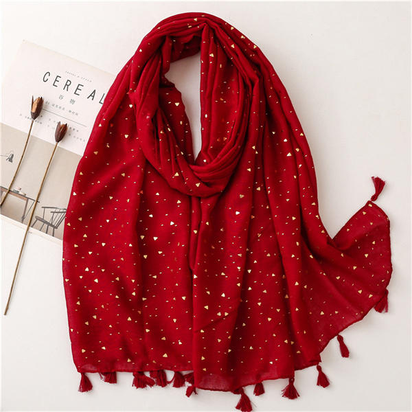 Solid color cotton linen scarf female tassel thin shawl shawl wholesale