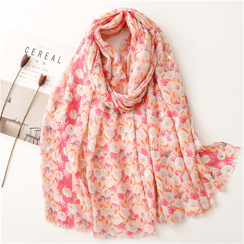 Wholesale of plain dandelion woolen scarf cotton linen silk scarf sunscreen scarf