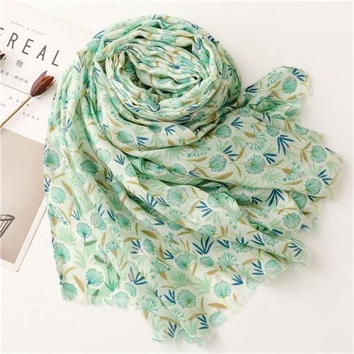 Wholesale of plain dandelion woolen scarf cotton linen silk scarf sunscreen scarf