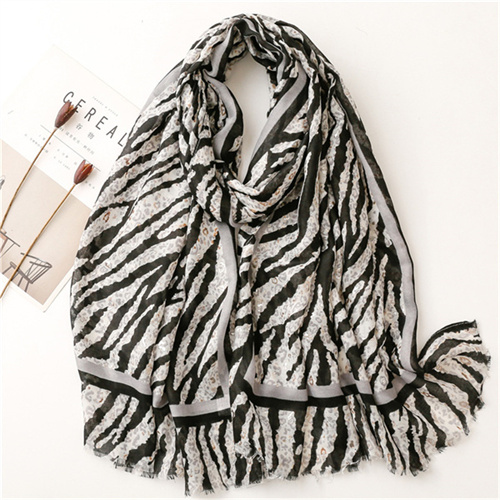 Leopard Print Hot Silver Fashion Scarf Cotton Linen Scarf Shawl wholesale