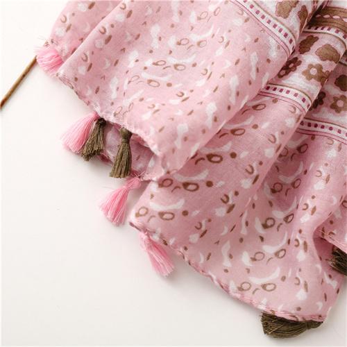 Retro style cotton linen scarf tassel thin shawl sunscreen shawl woman