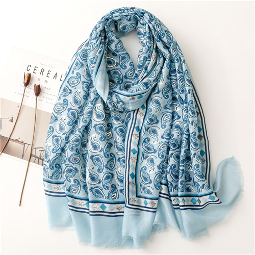 Fashion hot silver cashew nut printed cotton linen scarves tourism sunscreen scarves wholesale