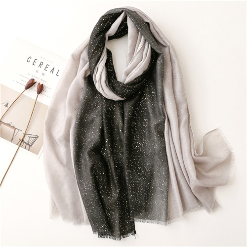 Solid color gradual change bronzing silver shawl cotton hemp tourism sunscreen shawl scarf wholesale