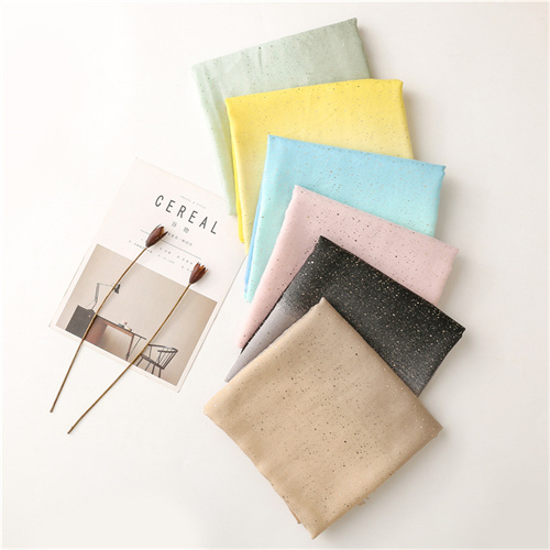 Solid color gradual change bronzing silver shawl cotton hemp tourism sunscreen shawl scarf wholesale