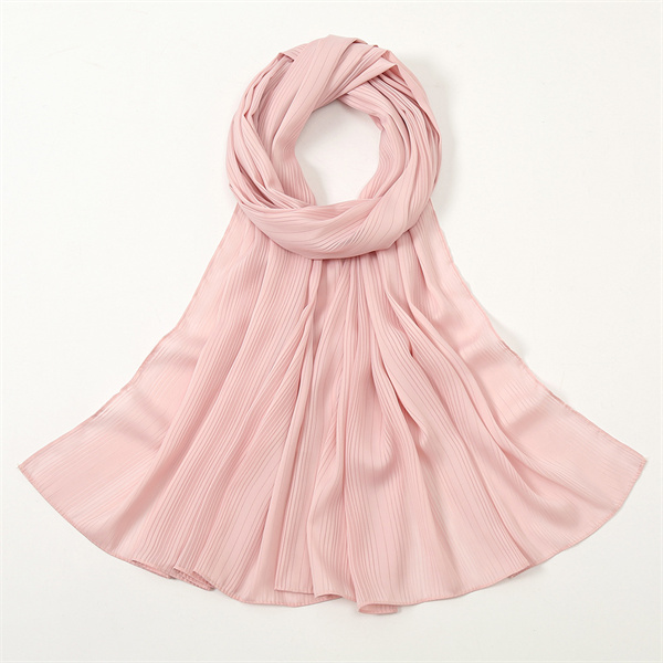 New pure color simple striped Satin Chiffon headdress for women